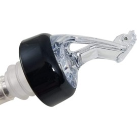 AmeriPour - Measured Pourer - Liquor Bottle Pourers - Collared - Made 100% In USA. Bar Spouts That Don't Leak - No Cracks. A Perfect Pour Everytime. Great For Wine! (Clear.50oz (15ml) - 10 Pack)
