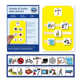 Autism Supplies And Developments IT_AC Visual Activity Choice Board Plastic (Italian), Blue