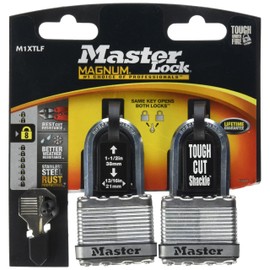 Master Lock M1XTLFHC 1-1/2" Stainless Steel Long Shackle Magnum Padlock (2 Count)