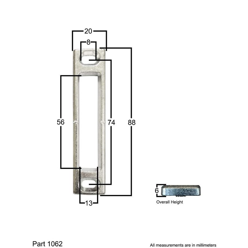 Fuhr Universal Latch Deadbolt Keep That Will Fit Most Door