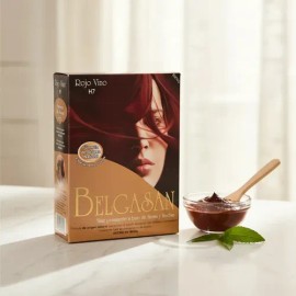 Tinte de Henna Belgasan Rojo Vino – Permanente y Natural para Cabello sin Amoníaco
