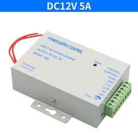 12V K80 Power Supply Controller Input True 3A/5A AC110V-240V Output DC for Door Access Control System,Electric Strike Lock, Bolt Lock, Magnetic Lock, Power Supply Controller (K80-5A)