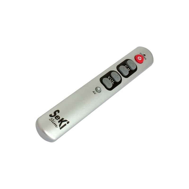 SeKi Slim silber lernfähige Universal-Fernbedienung mit großen Tasten - für