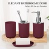 Bathroom Accessory Set, 4 Pcs Plastic Bathroom Set Include Soap