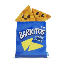 Barkbox BARK Drool Ranch Chips Holiday Plush Dog Toy | Squeaky Fun for Medium Dogs