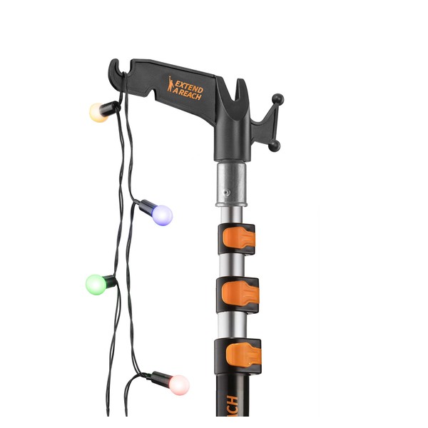 4-12 ft Long Telescopic Extension Pole with Utility Hook //