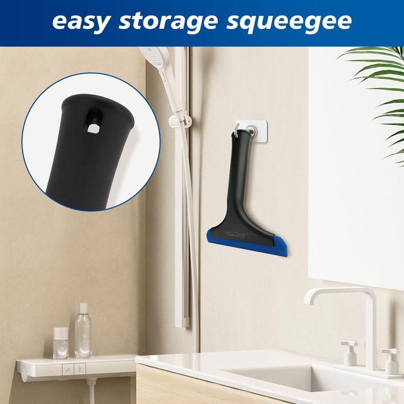 NEWISHTOOL Small Squeegee for Car Windows, Mirrors, Auto Glass, Super