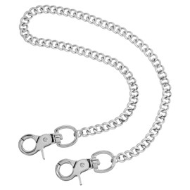 Piriuuo Biker Wallet Chain, Pants Chain Punk Jeans Chains Heavy Duty Pocket Chains with Round Clasp Metal Belt Keychains Hip Hop Keyholder Goth Accessories for Men & Women