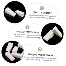 WOONEKY 2sets Makeup Sponge Applicator Wedges Soft Sponges Nails Gradient Nail Art 48pcs*2