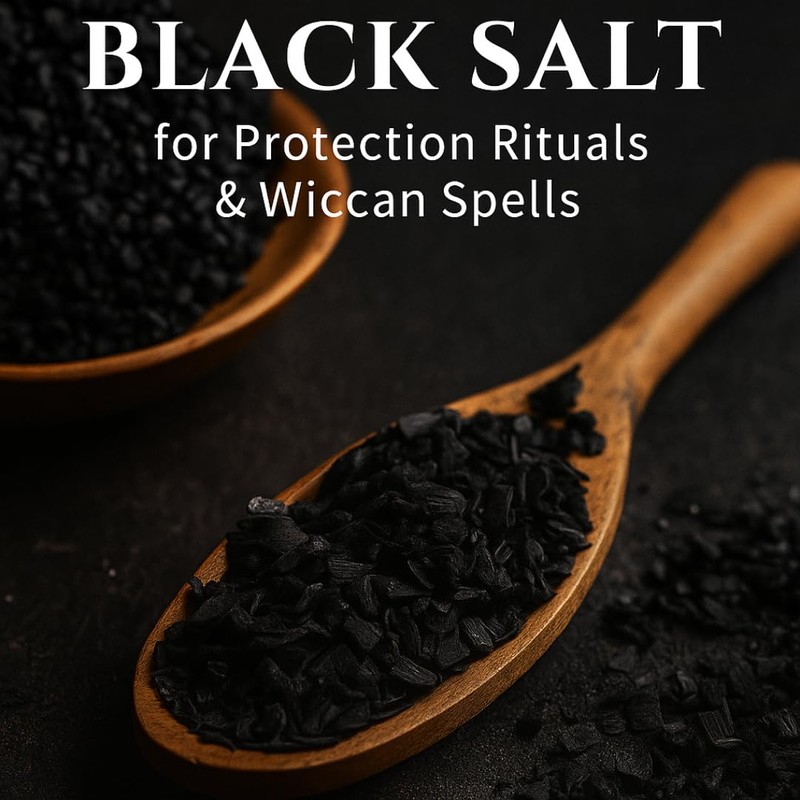 Bless International Black Salt for Wiccan Protection Rituals and Spells,