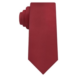 Mantieqingway Ties for Boys, Solid Color Kids Tie Polyester Neckties for School Uniform Graduation Wedding Party (Age 8-12) (Red)