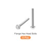 METALLIXITY Flange Hex Bolts M8 x 65mm 5 Pcs Hex