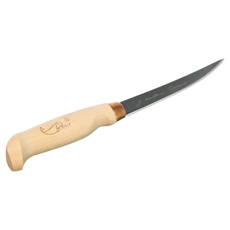 Unbranded Fillet Knife W/ Leather Sheath Sharpener Scandinavian Steel Ergonomic