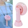 Pink USB Neck Fan Mini Portable Desktop Foldable Fan for