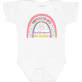 inktastic Handpicked for Earth By My Great Grandparents in Heaven- Rainbow Baby Bodysuit 6 Months 0020 White 42061