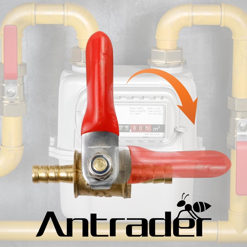 Antrader 4 Pcs Forged Brass Ball Valve Mini Shut Off