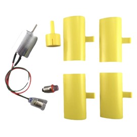 ENN LLC Vertical Wind Generator DIY Kit for Learning and Experiment, Micro Motor Blade, Small Motor, Wind Energy Science Model, Handmade Wind Power Motor (E10 RED LED)