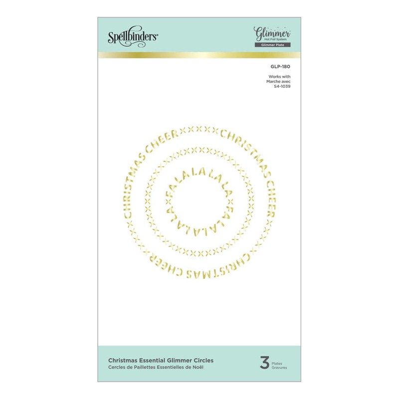 Spellbinders Christmas Essential Circles Glimmer Hot Foil Plate, Metal