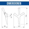GTV - WALENCIA Coat Hook - Surface: Matte Black -