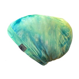 Fairy Black Mother Day & Night Stretchable Comfortable Hair Cap Satin Bonnet Alternative for All Hair Types Dreadlocks Locs Braids(Green Prints, Small)