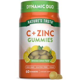 Natures Truth Vitamina C  Zinc 60 Gomitas Inmunidad Veganas Sin OMG Sin Gluten                                                                        
