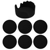 Silicone Coasters with Holder, Black