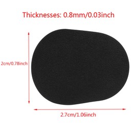 QIRUIRED 40Pcs Mouthpiece Cushions Alto Tenor Saxophone & Clarinet Mouthpiece Patches Oval Rubber Mouthpiece Patches Pads, Black 0.8mm Thicknesses