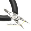 HARFINGTON Round Nose Pliers 4" Mini Jewelry Pliers Tapered Jaw