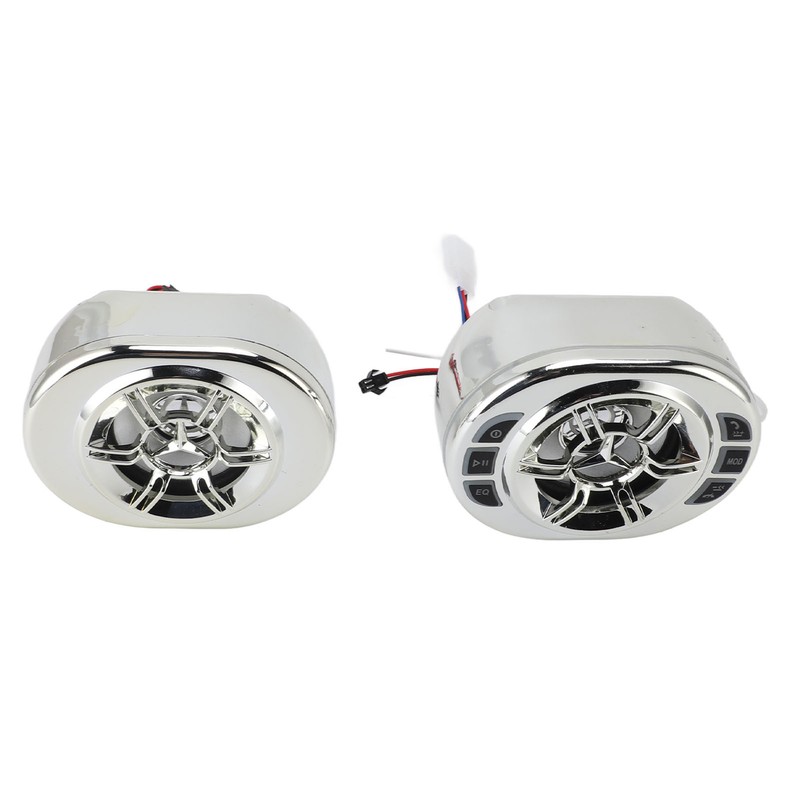 Waterproof Motorcycle Bluetooth Speaker Hands Free Calls Chrome All in