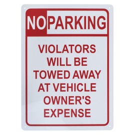 aspire No Parking Sign, Violators Will Be Towed Away at Vehicle Owners, School and Business Cost