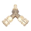 Pressure Washer Tee Splitter Coupler Brass Three Way Connector Quick