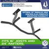 Ceiling Mount Pull Up Bar with Reversible Risers for 16