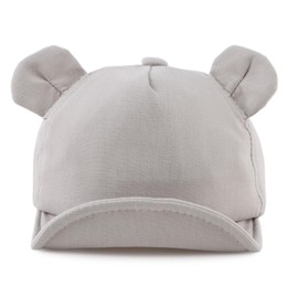 Baby Baseball Hat for Toddler Bear Sun Hats Cotton Infant Ball Caps Kid Adjustable Baseball Cap for Boys Girls 3-24M (3-24 Months, Gray)