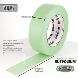 IPG Rust-Oleum GT Automotive Masking Tape, Light Green, 1.41" x 35yd, Single Roll