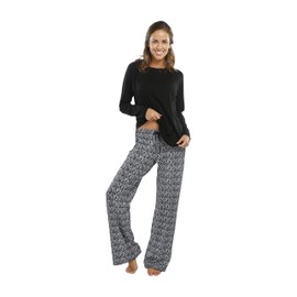 jijamas Incredibly Soft Pima Cotton Women's Pajamas Set - The Therapist - Black XL