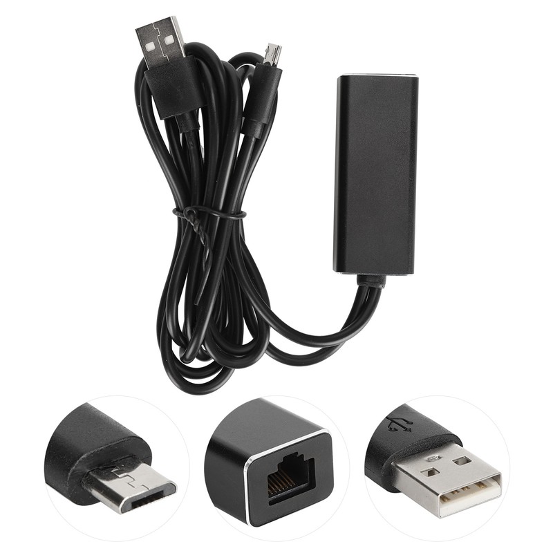 Micro USB to RJ45 Ethernet Adapter 10/100Mbps Conversion Transmission for