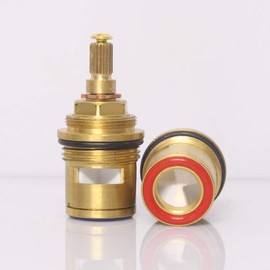 Ownace Pair of Replacement Bath Tap Valves Quarter Turn Ceramic 3/4" 57MM 20 Teeth (Supplied with Brass Screws)
