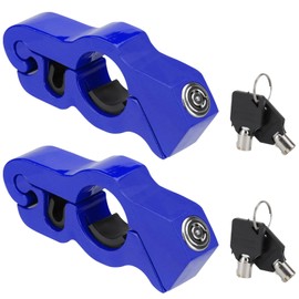 VG MOTO Motorcycle Handlebar Lock Anti Theft Throttle Grip Clutch Brake Lock Adjustable Universal for Motorbikes Moped Scooter ATV (Blue-2 PCS)