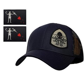 ZXRSJBL Men's and Women's "Seal Team" Tactical Baseball Cap Snapback Stretchable Hat Running / Fishing Baseball Cap + Patch, octopuses patch