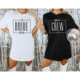 Bride Oversized Shirt for Women Engaged Shirt Engagement Party Matching Tee Shirts White
