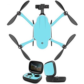 MightySkins Skin Compatible With GoPro Karma Drone headphones wrap cover sticker skins Solid Baby Blue