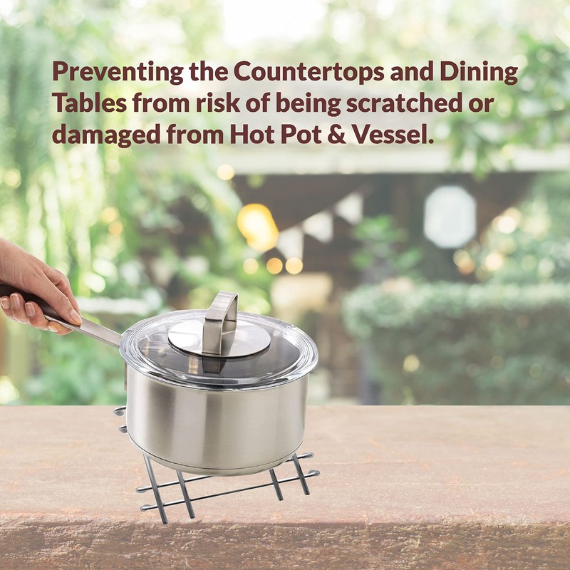 SUL Stainless Steel Trivet, Pan stands for worktop-worktop savers for