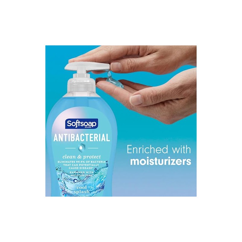 Softsoap Clean & Protect Antibacterial Liquid Hand Soap, Cool Splash