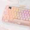 GEKUCAP Pink Clear Keycaps, Translucent Custom Keyboard Key Cap, MDA