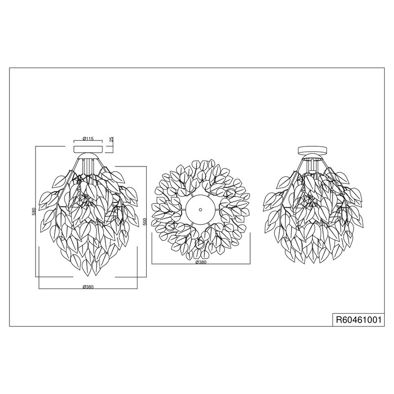 Reality Leuchten R60463001 Leavy Ceiling Light