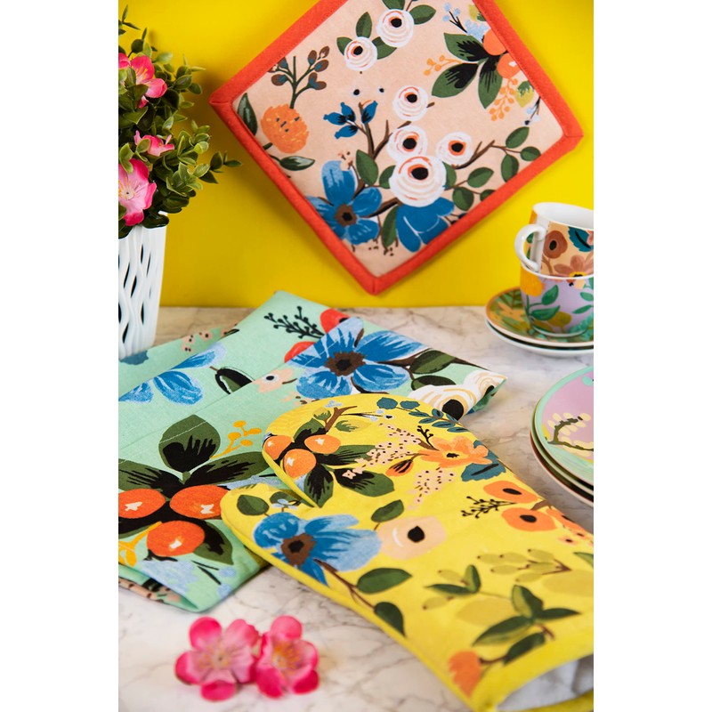 Excelsa Fiori Frida Tea Towel 100% Cotton 70 x 50