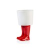 bitten Rubber Boots Mini Flower Pot in Red