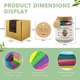 Bible Verse Jar - Christian Gifts for Women, Men, Mom, Dad, Family - Prayer & Hope Jar for Birthdays, Easter, Graduation, Mother’s Day - Easter Basket Stuffers & Gifts for Her, Him