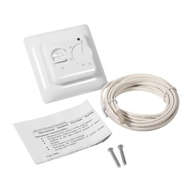VIFERR Room Thermostat, Underfloor Heating Thermostat with 2.9m Floor Sensor Probe Cable Floor Mechanical Manual Heating Thermostat 220V 16A