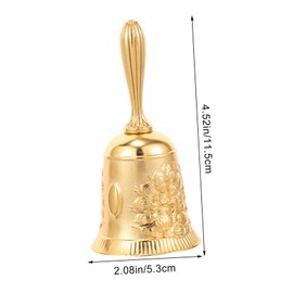 MAGICLULU Peacock Embossment Dinner Bell Vintage Handheld Bell for Pet Training Restaurant Hotel and Home Use Decorative Jingle Bell with Excellent Texture and Durability